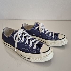 Converse Navy and White Low-Top Sneakers